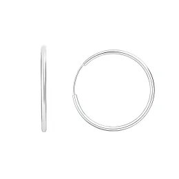 Zlaté 585/1000 náušnice z bílého zlata - kruhy TU-3063