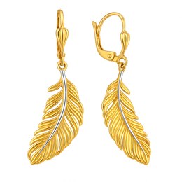 Zlaté visací náušnice klapkové