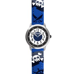 CLOCKODILE Svítící modré chlapecké hodinky PIRÁTI CWB0060