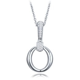 MINET Elegantní stříbrný náhrdelník se zirkonem