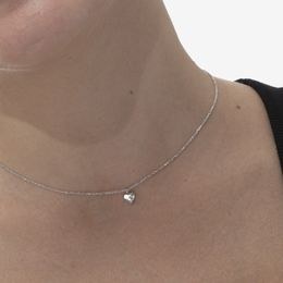 MINET Dvojitý stříbrný náhrdelník s kuličkami a kroužkem