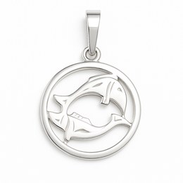 Stříbrný přívěsek zvěrokruh Ryby kolečko
