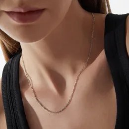 MINET Rose gold stříbrný náhrdelník se srdíčkem s bílými zirkony