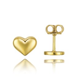 MINET Elegantní zlaté náušnice srdíčka Au 585/1000 0,95g