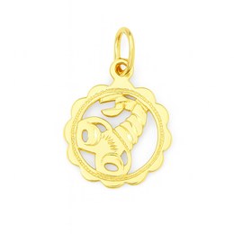 Stříbrný zlacený přívěs zvěrokruh Štír kytička