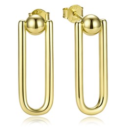MINET Elegantní pozlacené stříbrné 925/100 náušnice JMAN0713GE00
