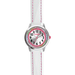 CLOCKODILE Bílé dívčí dětské hodinky s kamínky