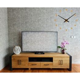 Flexistyle z54g - dubové nalepovací hodiny s průměrem 50-75 cm