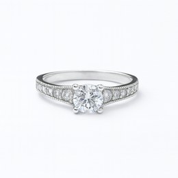 Zlatý prsten z bílého zlata se zirkony