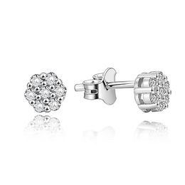 MOISS stříbrné náušnice KVĚTINA