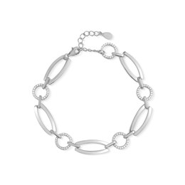 Náramek JVD SVLB0541XD5BI18 stříbrný