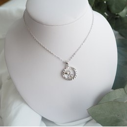 MINET Stříbrný náhrdelník Stars znamení LEV Czech Crystal