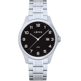 LAVVU Ocelové pánské hodinky GLIMT Black LWM0322