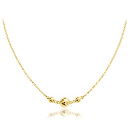 MINET Elegantní zlatý náhrdelník kuličky Au 585/1000 1,95g