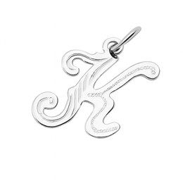 Zlatý přívěsek z bílého zlata písmeno