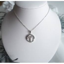 MINET Stříbrný náhrdelník Stars znamení LEV Czech Crystal