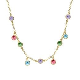 Stříbrný zlacený náhrdelník Victoria Cruz A3067-MDG