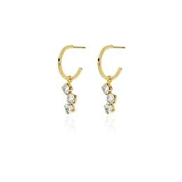 Stříbrné zlacené náušnice Victoria Cruz A3704-07DT