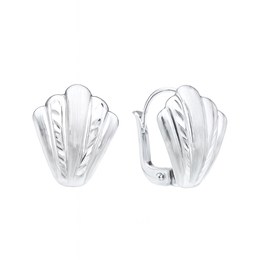 Zlaté 585/1000 náušnice z bílého zlata s gravírováním TU-3071