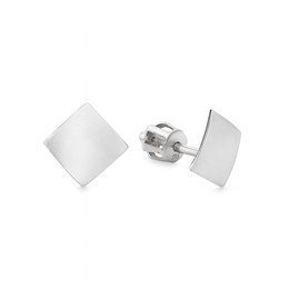 Stříbrné šroubkové náušnice čtverečky