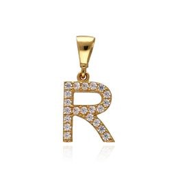 MOISS přívěsek ze žlutého zlata PÍSMENO R