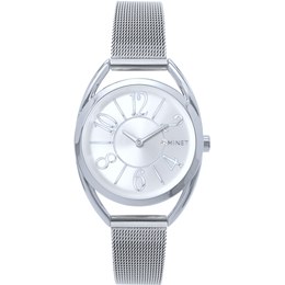MINET Stříbrné dámské hodinky s čísly ICON SILVER MWL5243