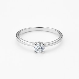 Zlatý prsten z bílého zlata se zirkonem