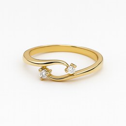 Zlatý prsten s brilianty 0,04ct