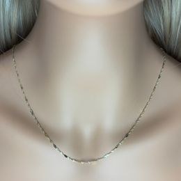 Zlatý 585/1000 řetízek z bílého zlata anker 1394