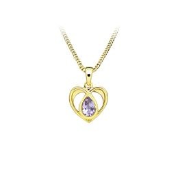 MOISS stříbrný přívěsek AMETYST GOLD