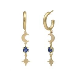 Victoria Cruz A4207-18DT - stříbrné náušnice - zlacené