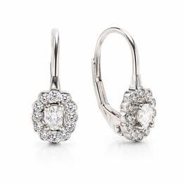 Stříbrné klapkové náušnice se zirkony