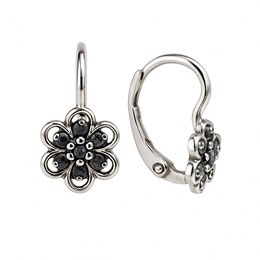 Zlaté náušnice z bílého zlata s kameny klapkové