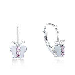 MOISS stříbrné náušnice SMALT MOTÝL