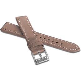 MINET Béžový prošitý řemínek SLIM z luxusní kůže Top Grain - 16