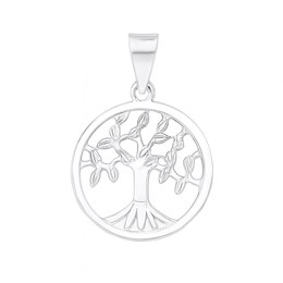 Zlatý 585/1000 přívěs z bílého zlata Strom života TU-4059