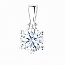 Zlatý 585/1000 přívěs z bílého zlata se zirkonem TU-4063