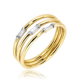 MINET Elegantní zlatý prsten s bílým zirkonem Au 585/1000 JMG0417WGR