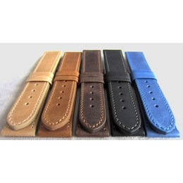 Modrý zúžený řemínek LAVVU RETRO z luxusní kuže Top Grain LSVUL22