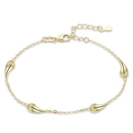 MINET Pozlacený stříbrný náramek kapky