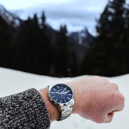 LAVVU Zelené pánské hodinky Copenhagen Titanium Green