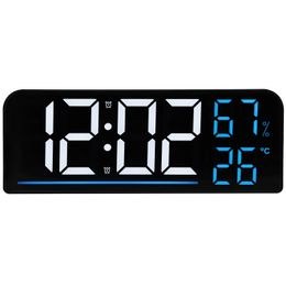 JVD SB8027.1 - velké stolní nebo nástěnné stále svítící hodiny s teplotou a vlhkostí v místnosti