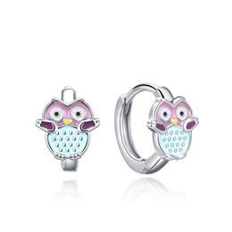 MOISS dětské stříbrné náušnice SMALT SOVA