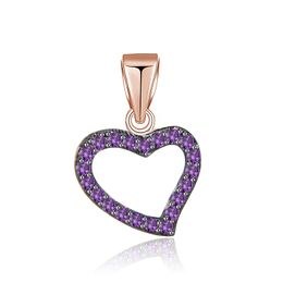 MOISS stříbrný přívěsek SRDCE ROSE