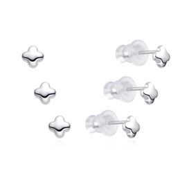 MOISS stříbrné náušnice - sada 3 kusů