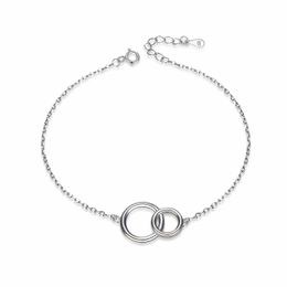 MOISS stříbrný náramek na nohu KRUHY