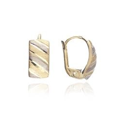MOISS náušnice ze žlutého zlata BICOLOR