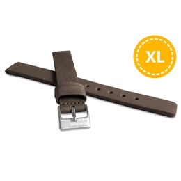 LAVVU LSCXC08 XL Prodloužený hnědý hladký řemínek Plain z luxusní kůže Top Grain - 8 XL