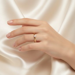 Zlatý 585/1000 prsten se zirkonem 5045