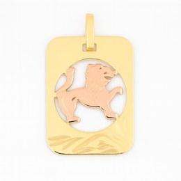 Zlatý přívěsek ze žlutého a červeného zlata zvěrokruh Lev